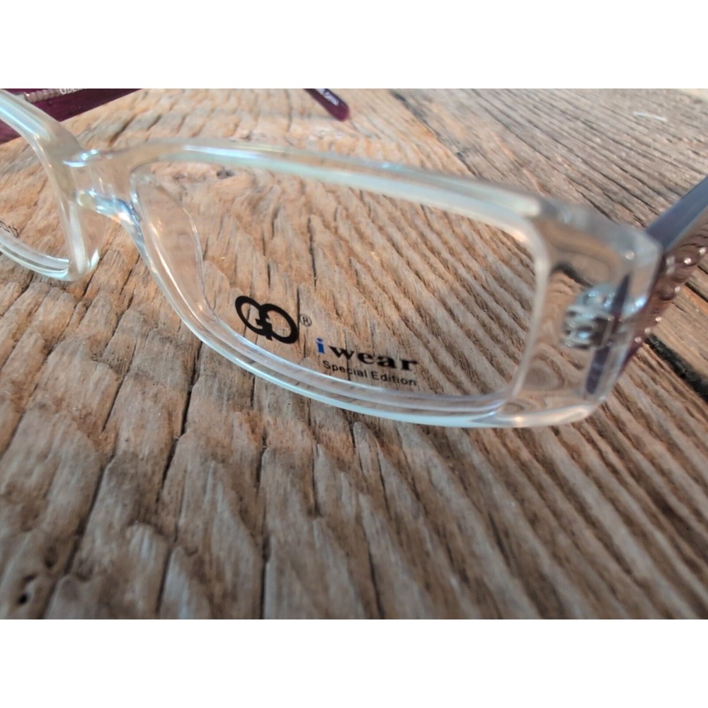 Eyeglasses Frames Purple Bling Studded Gianni Po GP Y04C 50-17-140 Full Rim New - Picture 7 of 16